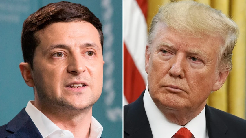 Tổng thống Mỹ Donald Trump (phải) sẽ có cuộc gặp với Tổng thống Ukraine Volodymyr Zelensky (trái) bên lề kỳ họp Đại Hội đồng LHQ lần này. Ảnh: REUTERS