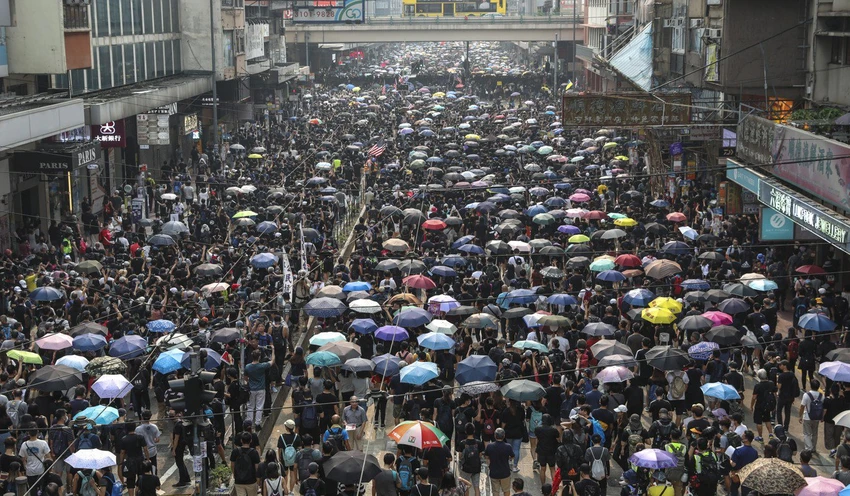 Biểu tình Hong Kong đã kéo dài gần 4 tháng. Ảnh: SCMP