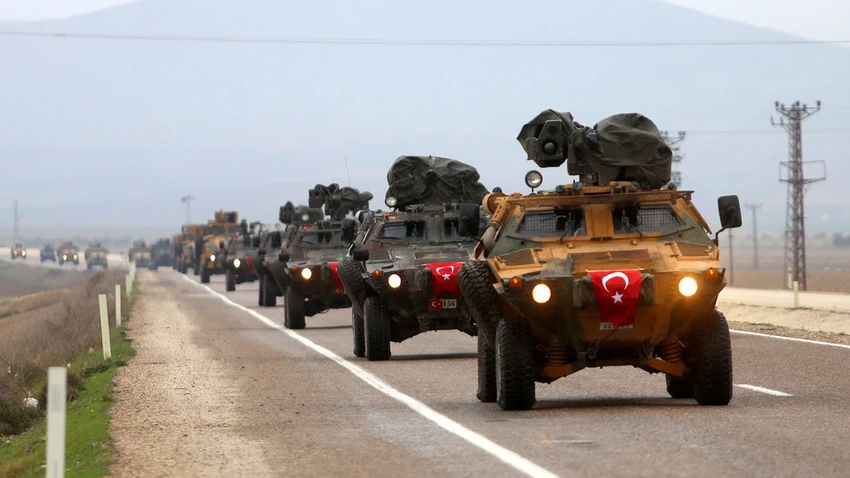 Đoàn xe quân sự của Thổ Nhĩ Kỳ ở bắc Syria. Ảnh: GLP