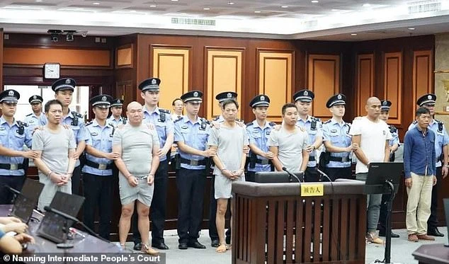 Chủ công ty bất động sản bị tuyên án 5 năm tù giam, các “sát thủ” bị tuyên từ 2 đến 4 năm tù giam. Ảnh: TÒA ÁN SƠ THẨM NAM NINH