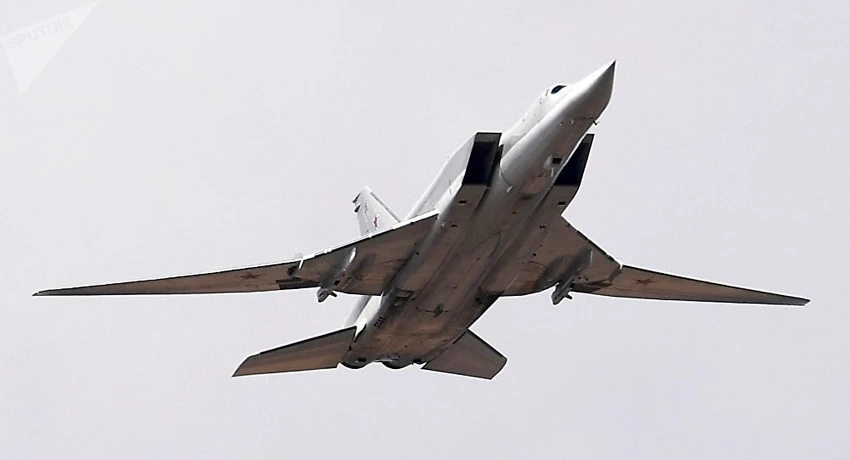Máy bay ném bom siêu thanh tầm xa Tu-22M3 của Nga. Ảnh: SPUTNIK