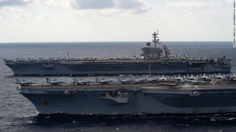 F-35C của Mỹ rơi khi đang tập trận cùng 2 siêu tàu sân bay ở Biển Đông ảnh 1