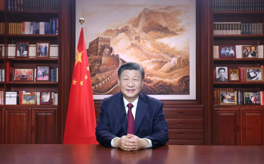 Chủ tịch Trung Quốc Tập Cận Bình có bài phát biểu năm mới 2023 vào tối 31-12-2022 tại Bắc Kinh. Ảnh: TÂN HOA XÃ Chủ tịch Trung Quốc Tập Cận Bình có bài phát biểu năm mới 2023 vào tối 31-12-2022 tại Bắc Kinh. Ảnh: TÂN HOA XÃ