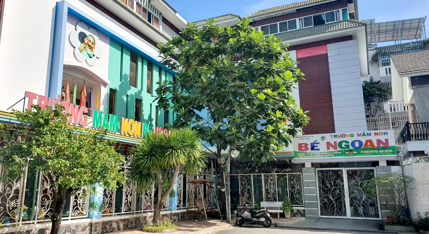 Trường Mầm non Bé Ngoan- nơi bé trai tử vong. Ảnh: HH Trường Mầm non Bé Ngoan- nơi bé trai tử vong. Ảnh: HH