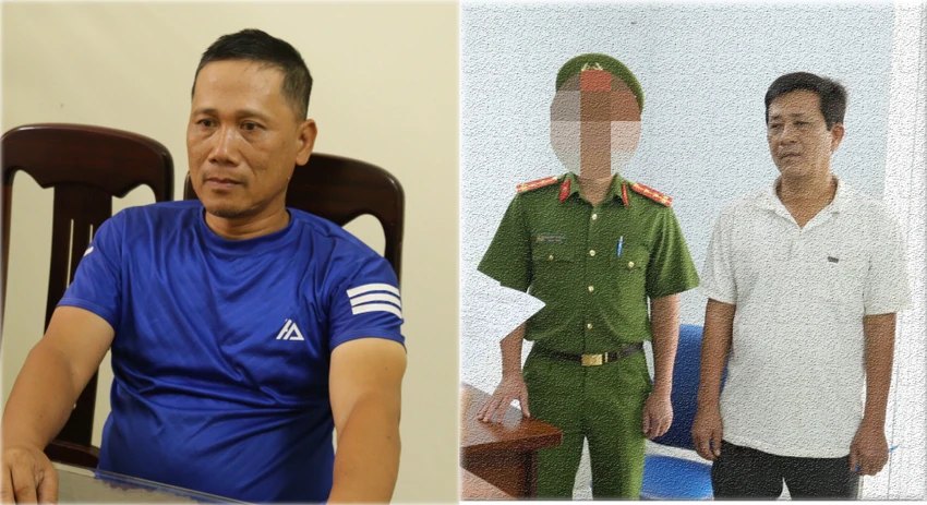 Ông Minh và ông Dân là các chủ xe đã đưa hối lộ cho ông Trị để sửa thông số kỹ thuật phương tiện. Ảnh: C.A Ông Minh và ông Dân là các chủ xe đã đưa hối lộ cho ông Trị để sửa thông số kỹ thuật phương tiện. Ảnh: C.A