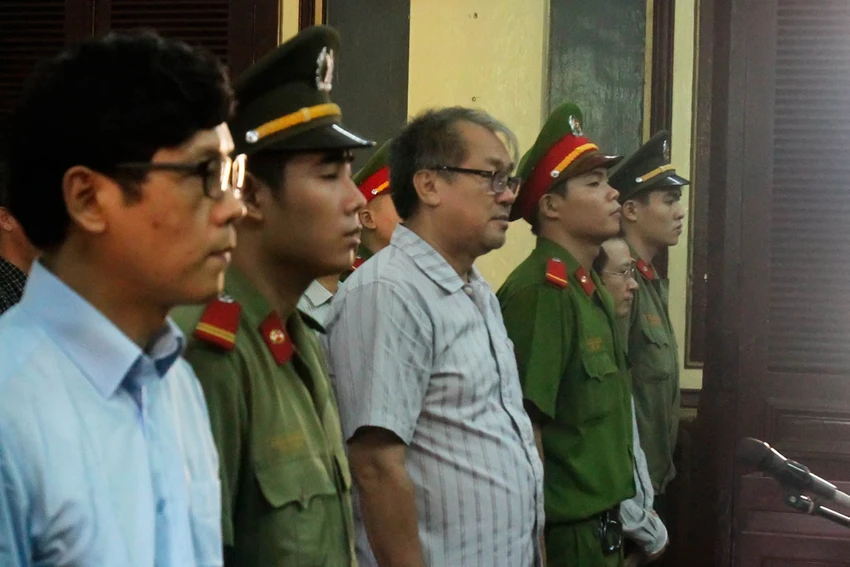 Các bị cáo tại phiên xử
