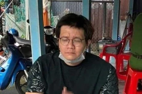 Nhâm Hoàng Khang khi bị bắt. Ảnh: TL