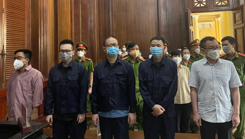 Các bị cáo tại phiên xử. Ảnh: HOÀNG YẾN Các bị cáo tại phiên xử. Ảnh: HOÀNG YẾN