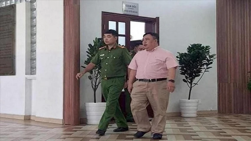 Bị cáo Khải khi bị bắt. Ảnh: CTV Bị cáo Khải khi bị bắt. Ảnh: CTV