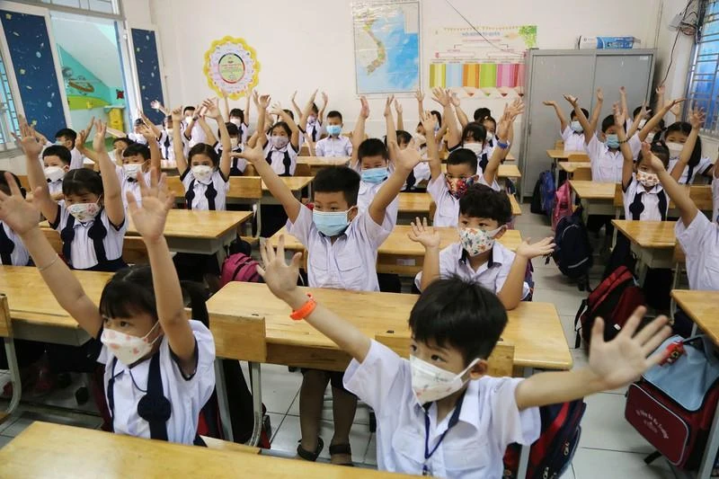 TP.HCM sẽ tiêm vaccine phòng COVID-19 cho trẻ từ năm đến dưới 12 tuổi ngay khi được Bộ Y tế phân bổ vaccine. Ảnh: HOÀNG GIANG TP.HCM sẽ tiêm vaccine phòng COVID-19 cho trẻ từ năm đến dưới 12 tuổi ngay khi được Bộ Y tế phân bổ vaccine. Ảnh: HOÀNG GIANG