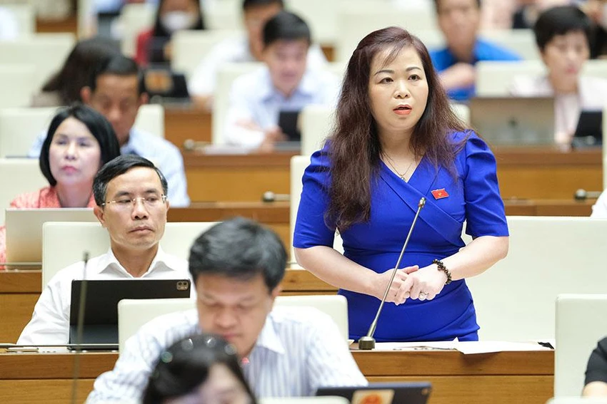 Đại biểu Quốc hội Vũ Thị Lưu Mai góp ý dự thảo Luật Dầu khí (sửa đổi). Ảnh: QH Đại biểu Quốc hội Vũ Thị Lưu Mai góp ý dự thảo Luật Dầu khí (sửa đổi). Ảnh: QH