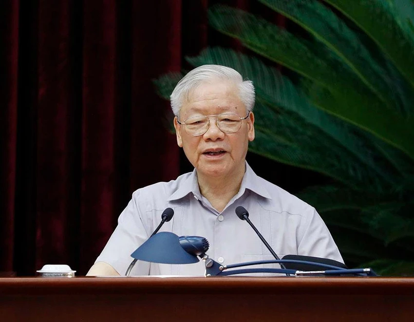 Tổng bí thư Nguyễn Phú Trọng phát biểu chỉ đạo hội nghị. Ảnh: TTXVN