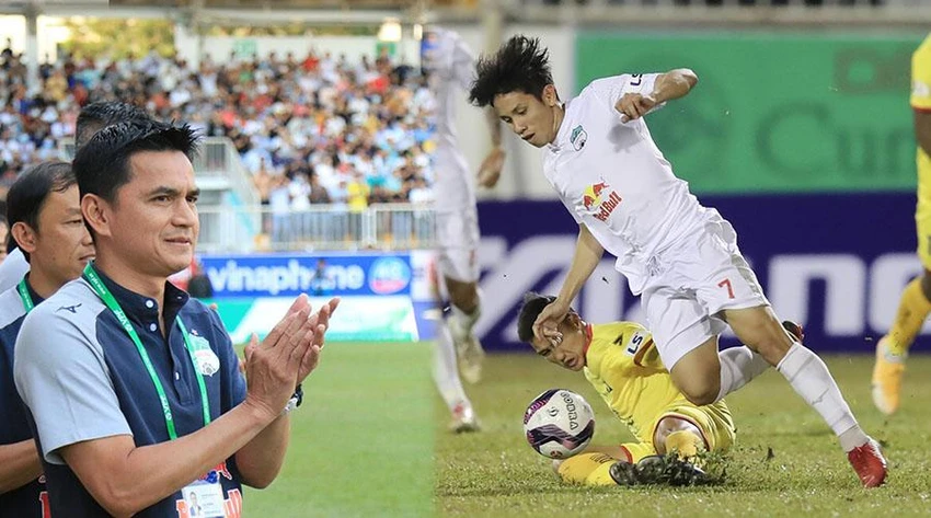 Niềm vui như giai đoạn nửa mùa 2021 của HA Gia Lai giờ vẫn chưa trở lại với thầy trò HLV Kiatisak. Ảnh: CTV Niềm vui như giai đoạn nửa mùa 2021 của HA Gia Lai giờ vẫn chưa trở lại với thầy trò HLV Kiatisak. Ảnh: CTV