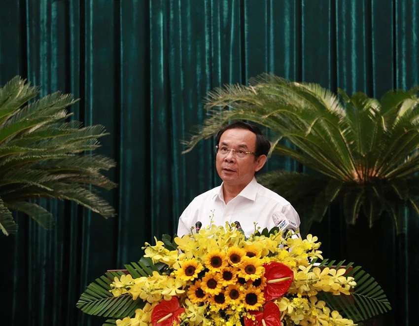 Bí thư Thành ủy Nguyễn Văn Nên cho biết TP đang chuẩn bị thành lập Ban chỉ đạo phòng, chống tham nhũng đủ mạnh với chức năng, quyền hạn, nhiệm vụ cụ thể. Ảnh: VH
