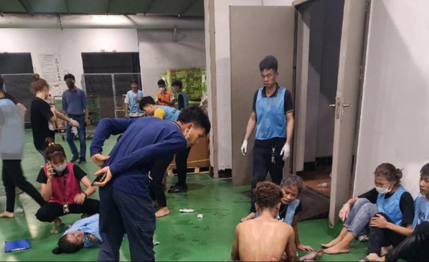 Vụ nổ lớn khiến 34 công nhân bị thương phải nhập viện. Ảnh: CTV Vụ nổ lớn khiến 34 công nhân bị thương phải nhập viện. Ảnh: CTV
