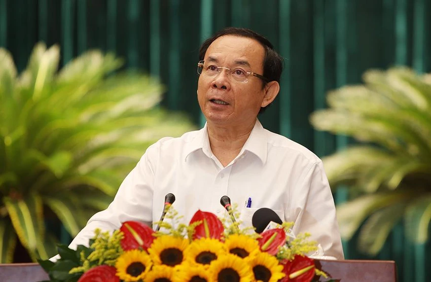 Bí thư Thành ủy Nguyễn Văn Nên phát biểu chỉ đạo tại hội nghị. Ảnh: NGUYỆT NHI Bí thư Thành ủy Nguyễn Văn Nên phát biểu chỉ đạo tại hội nghị. Ảnh: NGUYỆT NHI