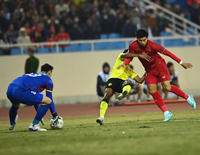 Đoàn Văn Hậu trong trận Việt Nam thắng Malaysia 3-0. Ảnh: ANH THỎA Đoàn Văn Hậu trong trận Việt Nam thắng Malaysia 3-0. Ảnh: ANH THỎA