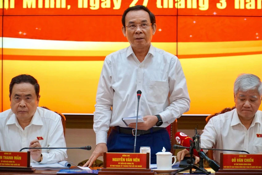 Bí thư Thành ủy TP.HCM Nguyễn Văn Nên. Bí thư Thành ủy TP.HCM Nguyễn Văn Nên.