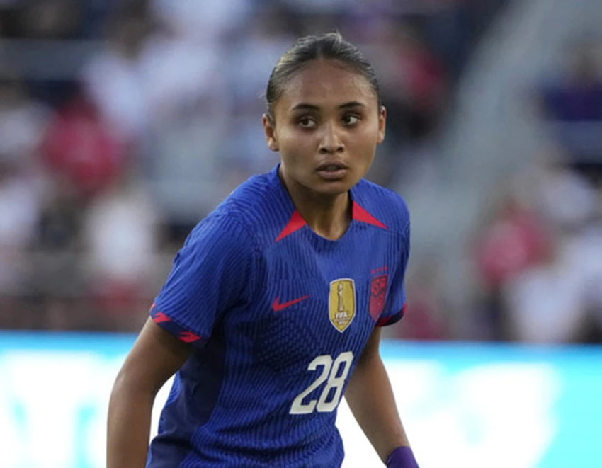 Tài năng trẻ của Mỹ Alyssa Thompson có mẹ là người Philippines và cha là người Peru. Ảnh: GETTY IMAGES Tài năng trẻ của Mỹ Alyssa Thompson có mẹ là người Philippines và cha là người Peru. Ảnh: GETTY IMAGES