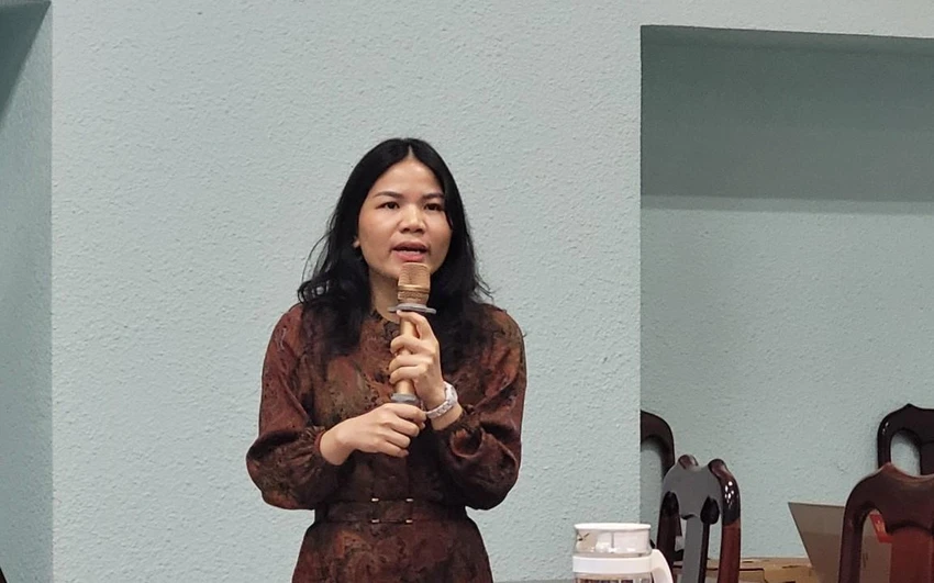 Bà Bùi Thị Hà, Phó giám đốc Trung tâm giáo dục bảo tồn thiên nhiên. Ảnh AL
