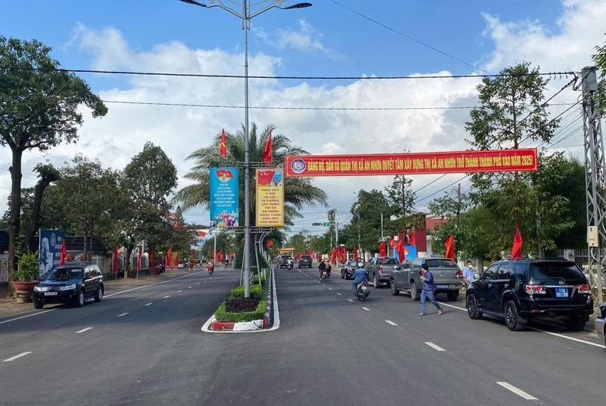 Một góc thị xã An Nhơn. Ảnh: ĐT Một góc thị xã An Nhơn. Ảnh: ĐT