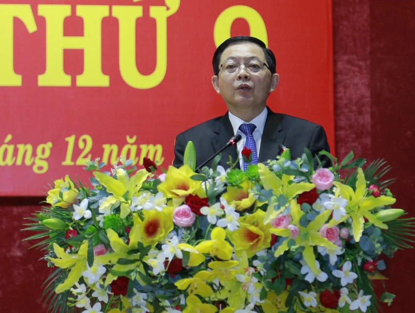 Ông Hồ Quốc Dũng, Bí thư Tỉnh uỷ Bình Định phát biểu tại kỳ họp. Ảnh QN Ông Hồ Quốc Dũng, Bí thư Tỉnh uỷ Bình Định phát biểu tại kỳ họp. Ảnh QN