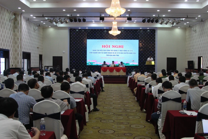 Hội nghị nhằm đưa ra các giải pháp quản lý vận tải. Ảnh QN Hội nghị nhằm đưa ra các giải pháp quản lý vận tải. Ảnh QN