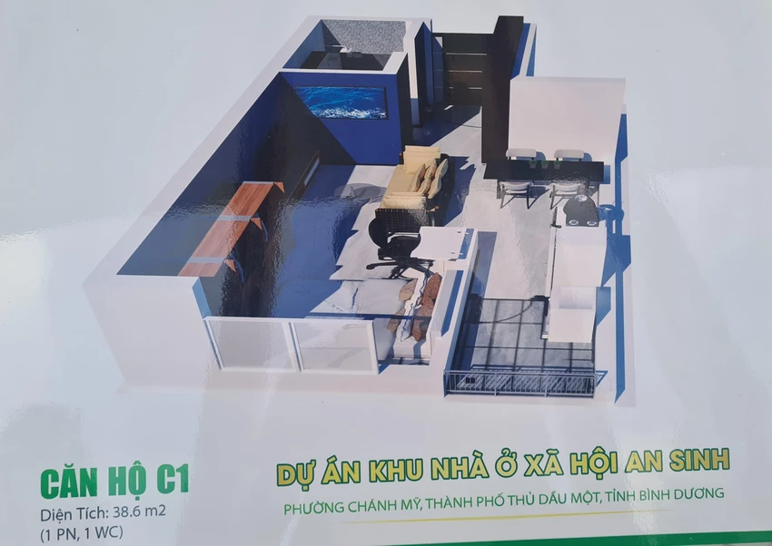 Căn hộ được thiết kế hiện đại với giá chỉ từ 700 triệu/căn. Ảnh: LÊ ÁNH Căn hộ được thiết kế hiện đại với giá chỉ từ 700 triệu/căn. Ảnh: LÊ ÁNH
