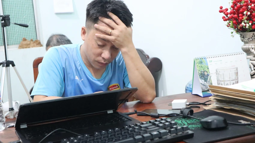 Thanh bị cơ quan công an bắt giữ ngay sau khi nhận tin báo của người dân. Ảnh: LA Thanh bị cơ quan công an bắt giữ ngay sau khi nhận tin báo của người dân. Ảnh: LA