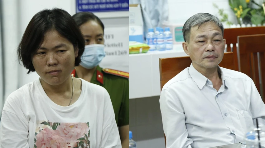 Ông Đỗ Việt Hùng bà Lê Thị Hồng Liên bị bắt vì liên quan đến mua sắm kít xét nghiệm COVID-19. Ảnh: LÊ ÁNH Ông Đỗ Việt Hùng bà Lê Thị Hồng Liên bị bắt vì liên quan đến mua sắm kít xét nghiệm COVID-19. Ảnh: LÊ ÁNH