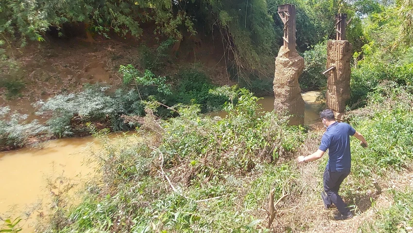 Cầu Mã Đà không tiếp xây dựng như mong muốn của tỉnh Bình Phước. Ảnh: LA Cầu Mã Đà không tiếp xây dựng như mong muốn của tỉnh Bình Phước. Ảnh: LA