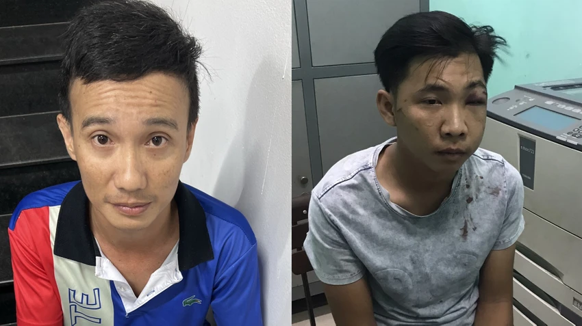 Nguyễn Hoàng Phương (trái) và Đặng Hoàng Gim đã bị bắt giữ và khai nhận hành vi phạm tội. Ảnh: LA Nguyễn Hoàng Phương (trái) và Đặng Hoàng Gim đã bị bắt giữ và khai nhận hành vi phạm tội. Ảnh: LA