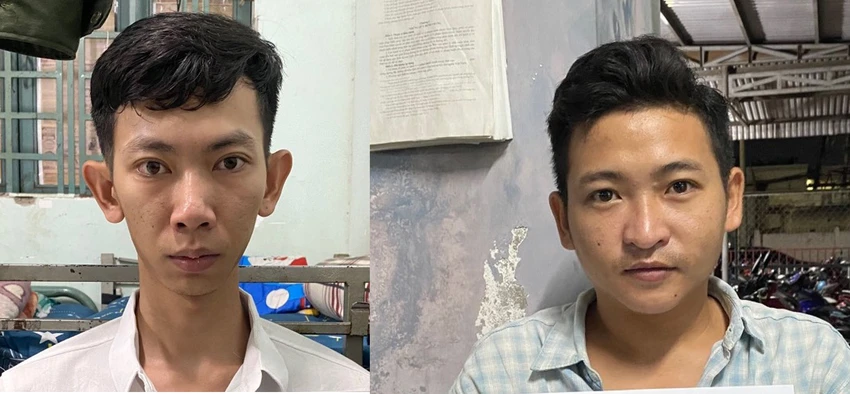 Lâm và Triết bị cơ quan điều tra tạm giữ. Ảnh: LA Lâm và Triết bị cơ quan điều tra tạm giữ