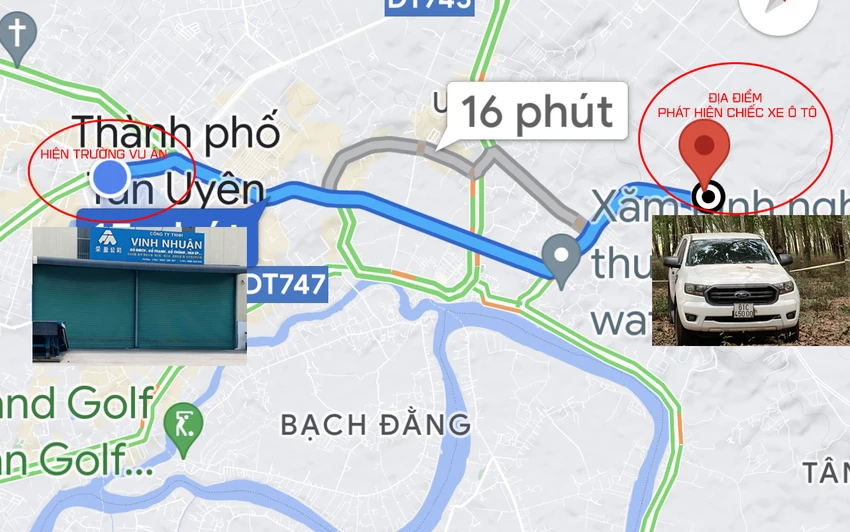Nơi cất giấu chiếc xe cách hiện trường gây án khoảng 10 km. Ảnh: LA Nơi cất giấu chiếc xe cách hiện trường gây án khoảng 10 km. Ảnh: LA