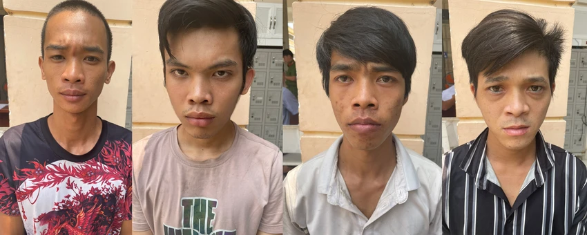 Nhóm thanh niên bị tạm giữ. Ảnh: CACC Nhóm thanh niên bị tạm giữ. Ảnh: CACC