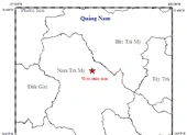 Xuất hiện động đất 3,9 độ Richter tại Quảng Nam