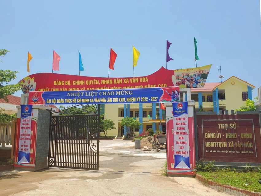 Trụ sở xã Văn Hóa, nơi ông Tấn công tác trước khi bị kỷ luật. Ảnh: BẢO THIÊN.