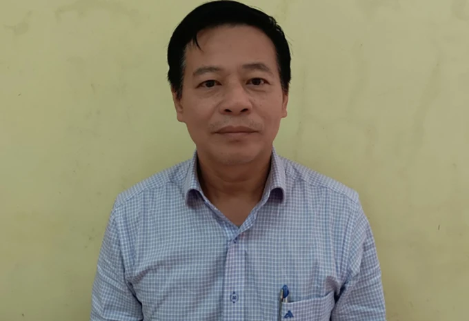 Bị can Lê Văn Ngân, Giám đốc trung tâm 29-01V. Ảnh: CACC Bị can Lê Văn Ngân, Giám đốc trung tâm 29-01V. Ảnh: CACC