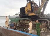 1 công ty khai thác cát trái phép trên sông Tiền
