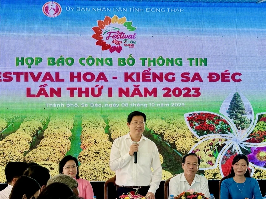 Họp báo thông tin về Festival Hoa - Kiểng Sa Đéc.