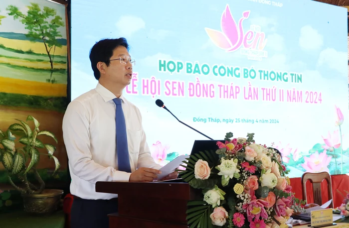 Phó Chủ tịch UBND tỉnh Đồng Tháp Huỳnh Minh Tuấn cho biết tỉnh sẽ thực hiện Bản đồ từ Sen lớn nhất Việt Nam