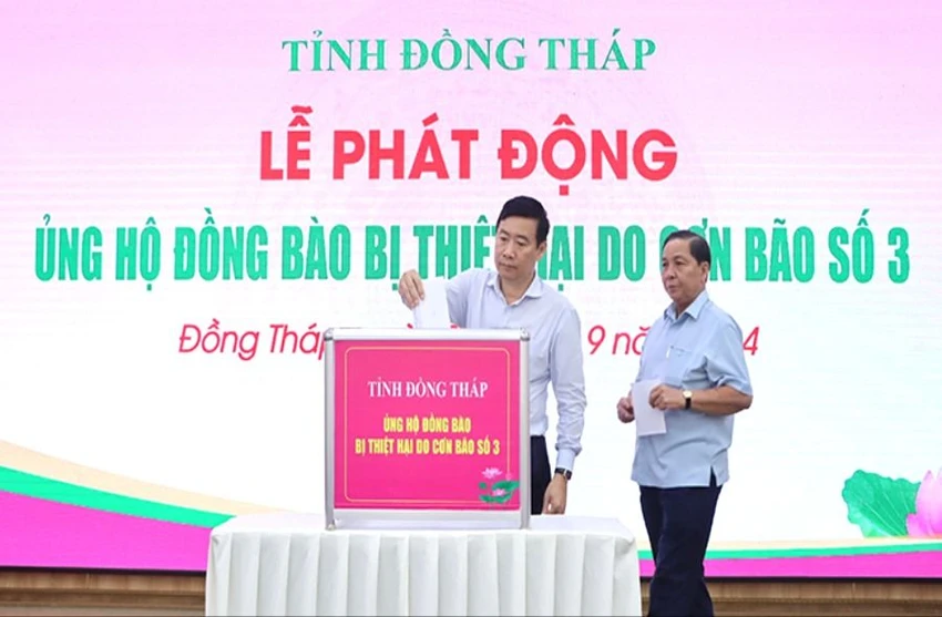 Đồng Tháp phát động ủng hộ đồng bào bị thiệt hại do bão số 3.JPG