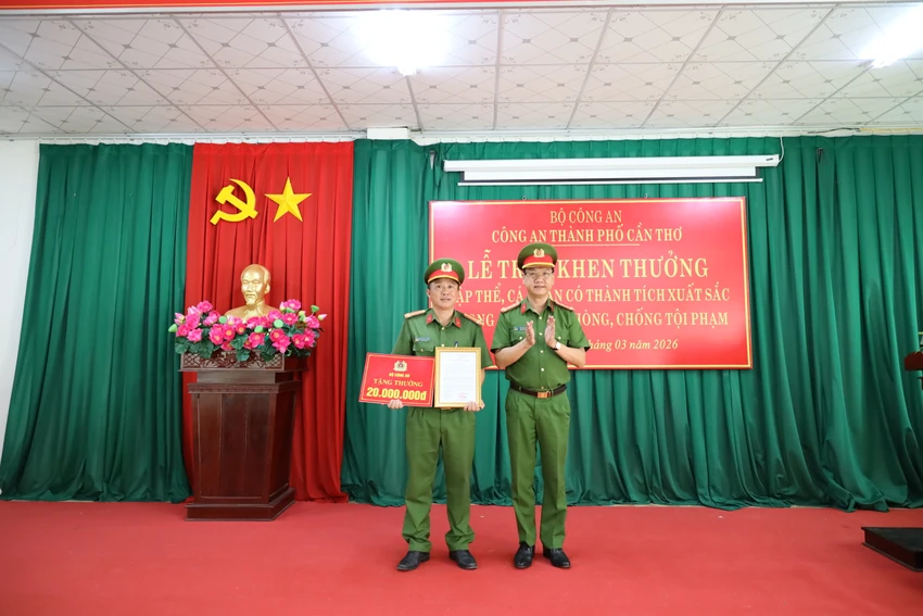 cần thơ, công an phường tân an,trộm xe,trộm liên tỉnh,thưởng nóng