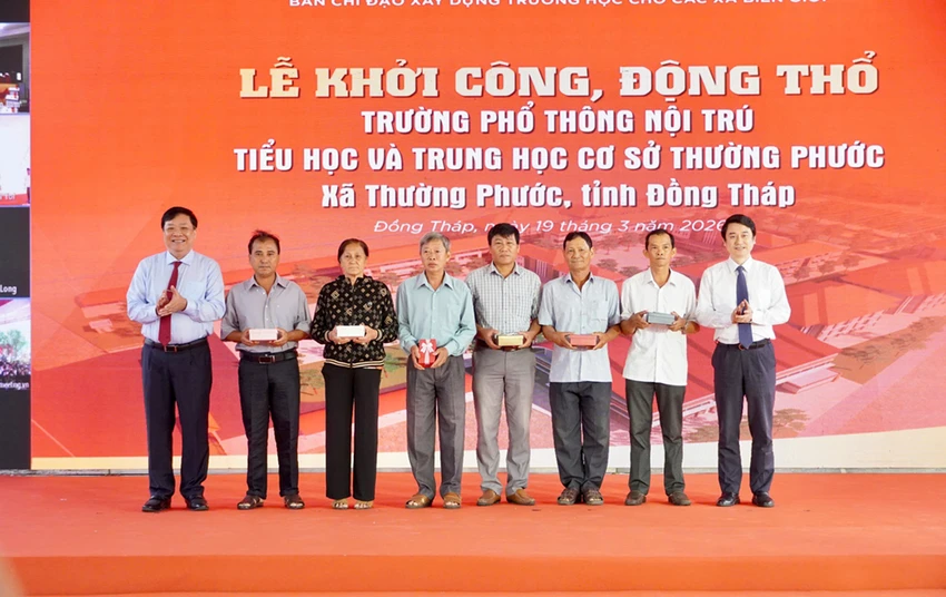 đồng tháp,nội trú,vùng biên,khởi công