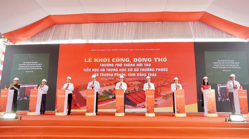 đồng tháp,nội trú,vùng biên,khởi công