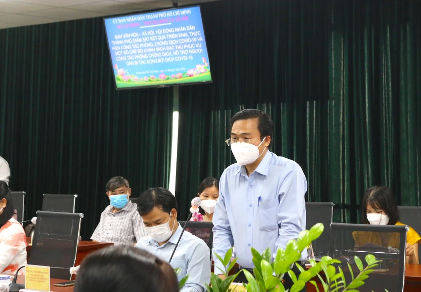 Ông Cao Thanh Bình, Trưởng ban Văn hóa - Xã hội HĐND TP.HCM, đã thông báo hủy buổi giám sát. Ảnh: THU PHẠM