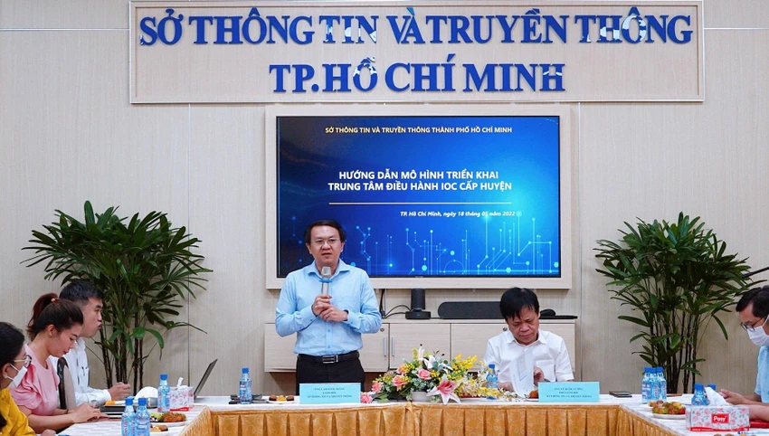 Giám đốc Sở TT&TT TP.HCM Lâm Đình Thắng phát biểu tại hội nghị. Ảnh: THIỆN HỢP Giám đốc Sở TT&TT TP.HCM Lâm Đình Thắng phát biểu tại hội nghị. Ảnh: THIỆN HỢP