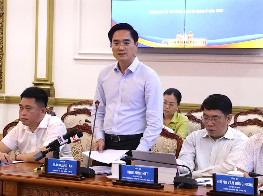 Ông Trần Quang Lâm, Giám đốc Sở GTVT TP.HCM, phát biểu. Ảnh: TTBC Ông Trần Quang Lâm, Giám đốc Sở GTVT TP.HCM, phát biểu. Ảnh: TTBC