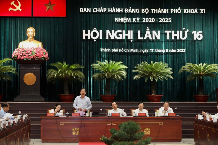 Toàn cảnh hội nghị lần thứ 16 Ban Chấp hành Đảng bộ TP.HCM. Ảnh: NGUYỆT NHI Toàn cảnh hội nghị lần thứ 16 Ban Chấp hành Đảng bộ TP.HCM. Ảnh: NGUYỆT NHI