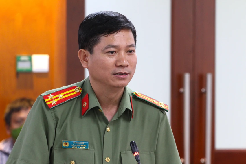 Thượng tá Lê Mạnh Hà, Phó Trưởng phòng Tham mưu Công an TP.HCM. Ảnh: NGUYỄN NHÂN Thượng tá Lê Mạnh Hà, Phó Trưởng phòng Tham mưu Công an TP.HCM. Ảnh: NGUYỄN NHÂN